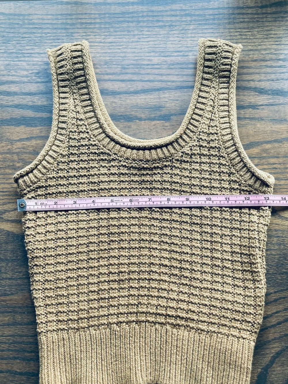 Madewell Beige Chunky Knit Crop Tank Top - Size XXS